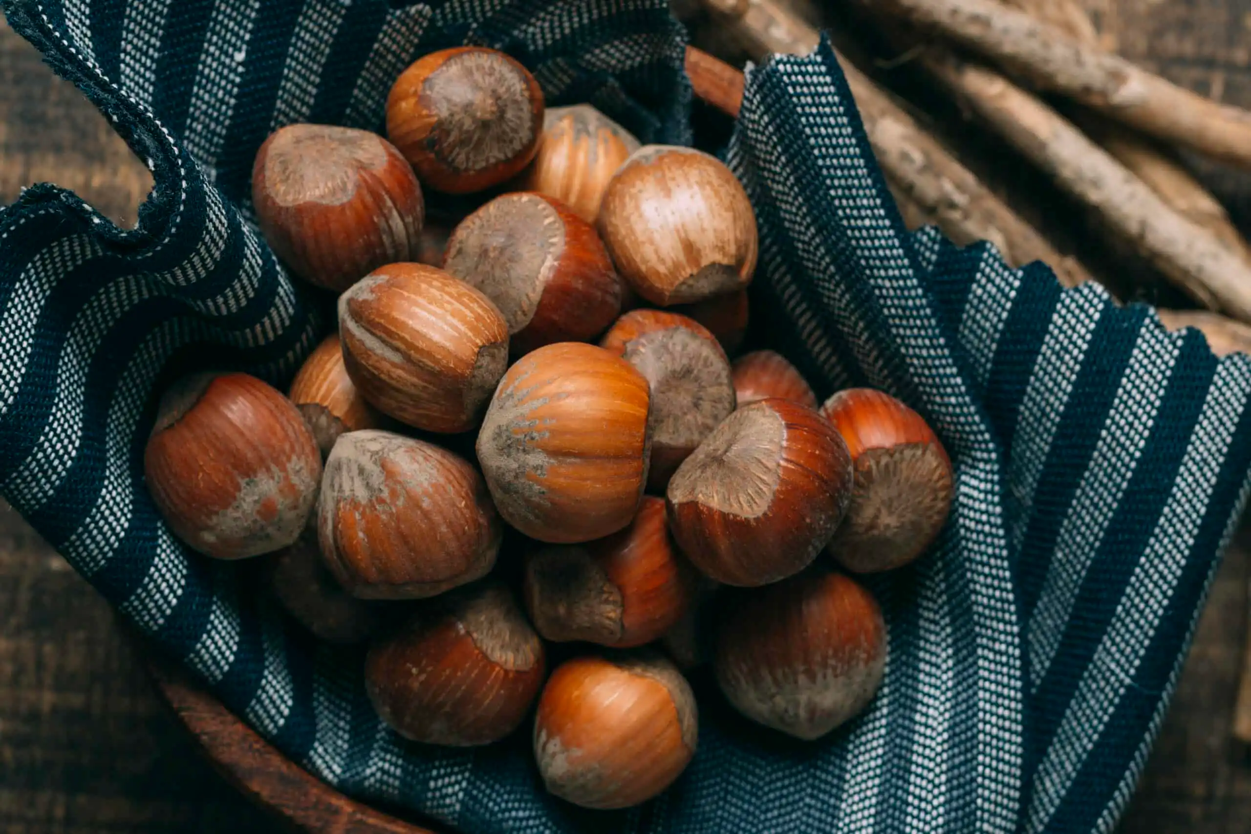 A close-up of roasted chestnuts in a bowl, showcasing their golden, crispy shells and warm, soft interiors.