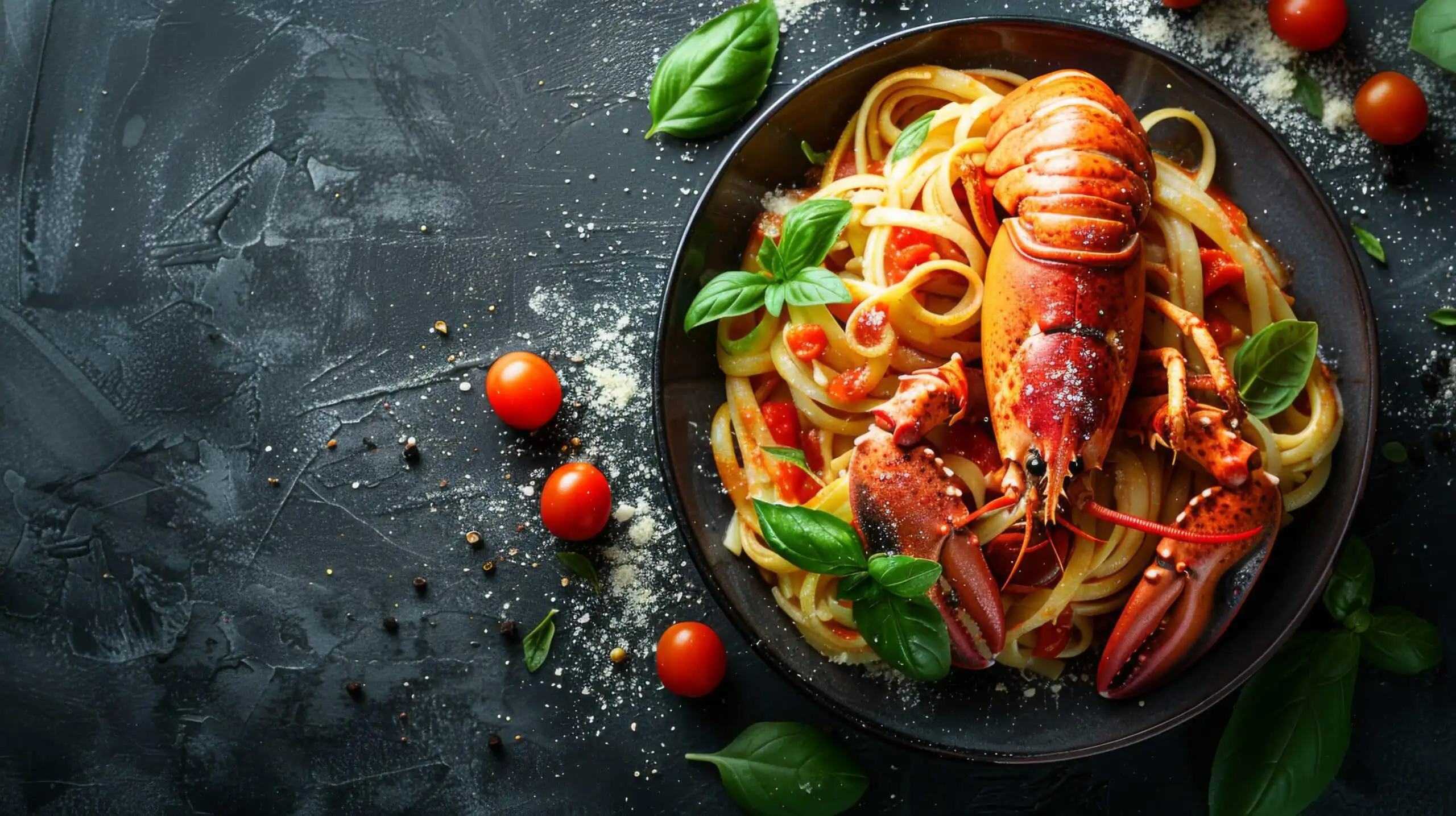 Gourmet lobster pasta recipe with creamy sauce and fresh herbs