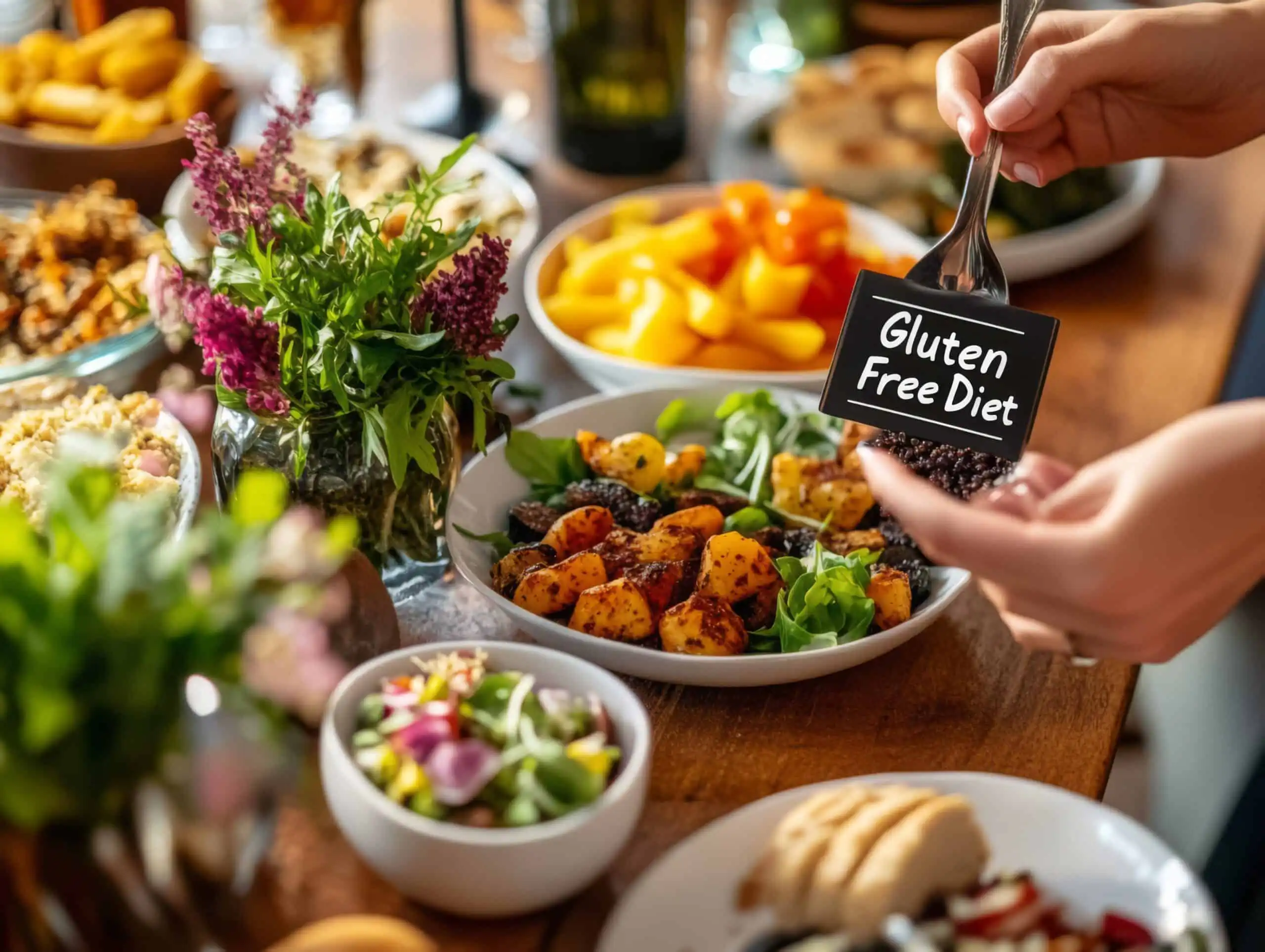 Gluten-Free Dinner Recipes featuring a colorful plate of food