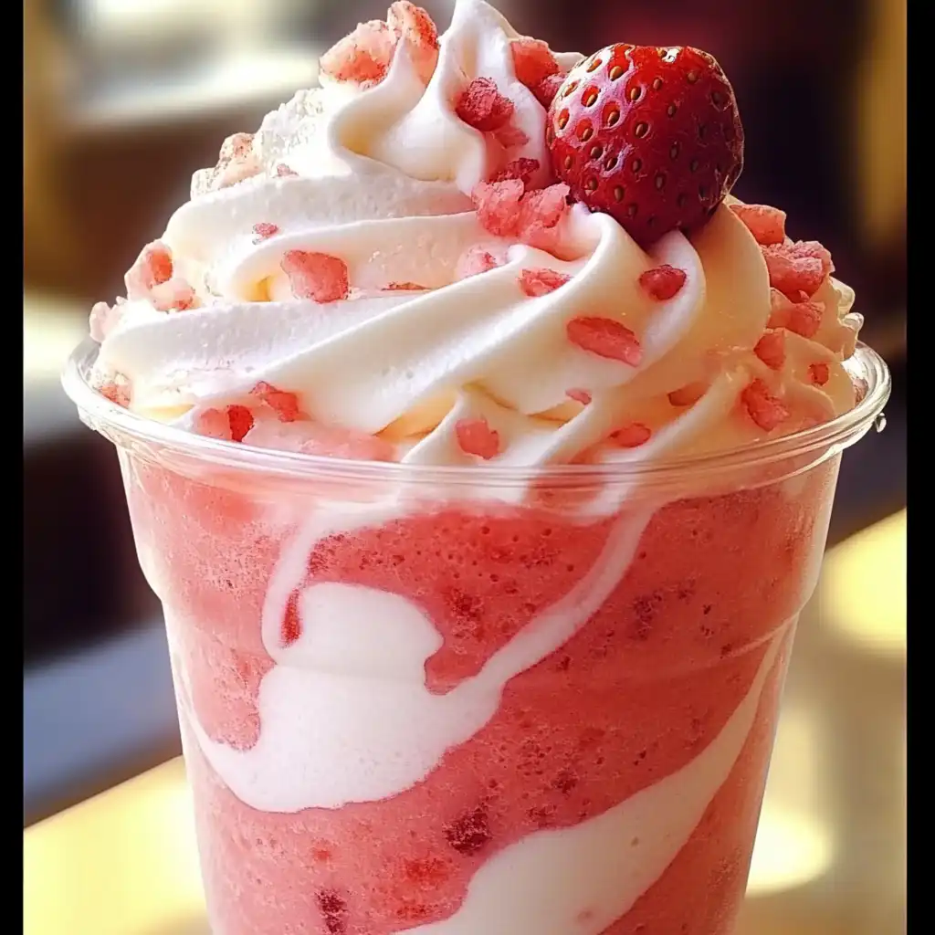 Refreshing Strawberry Cream Frappuccino