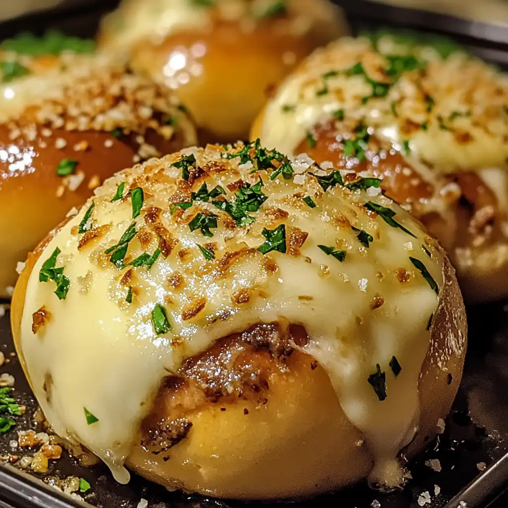 Garlic Parmesan Cheeseburger Bombs