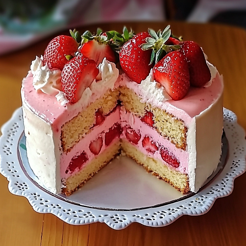 Recette de Gâteau aux Fraises - Frais et Brillant