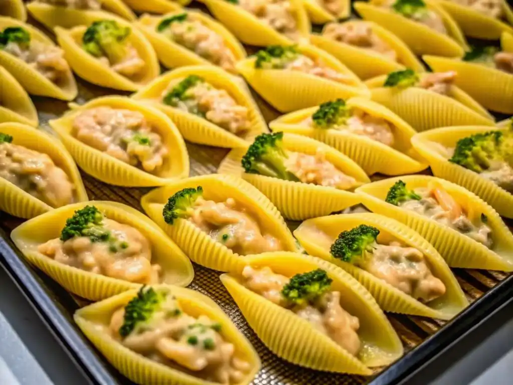 Cheesy Chicken & Broccoli Stuffed Shells