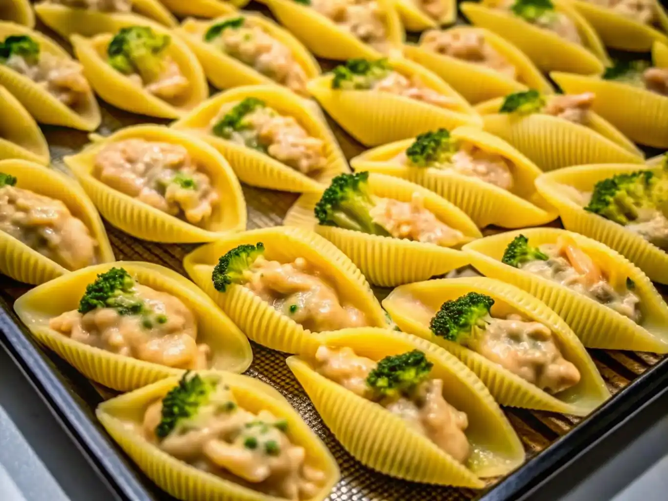 Cheesy Chicken & Broccoli Stuffed Shells