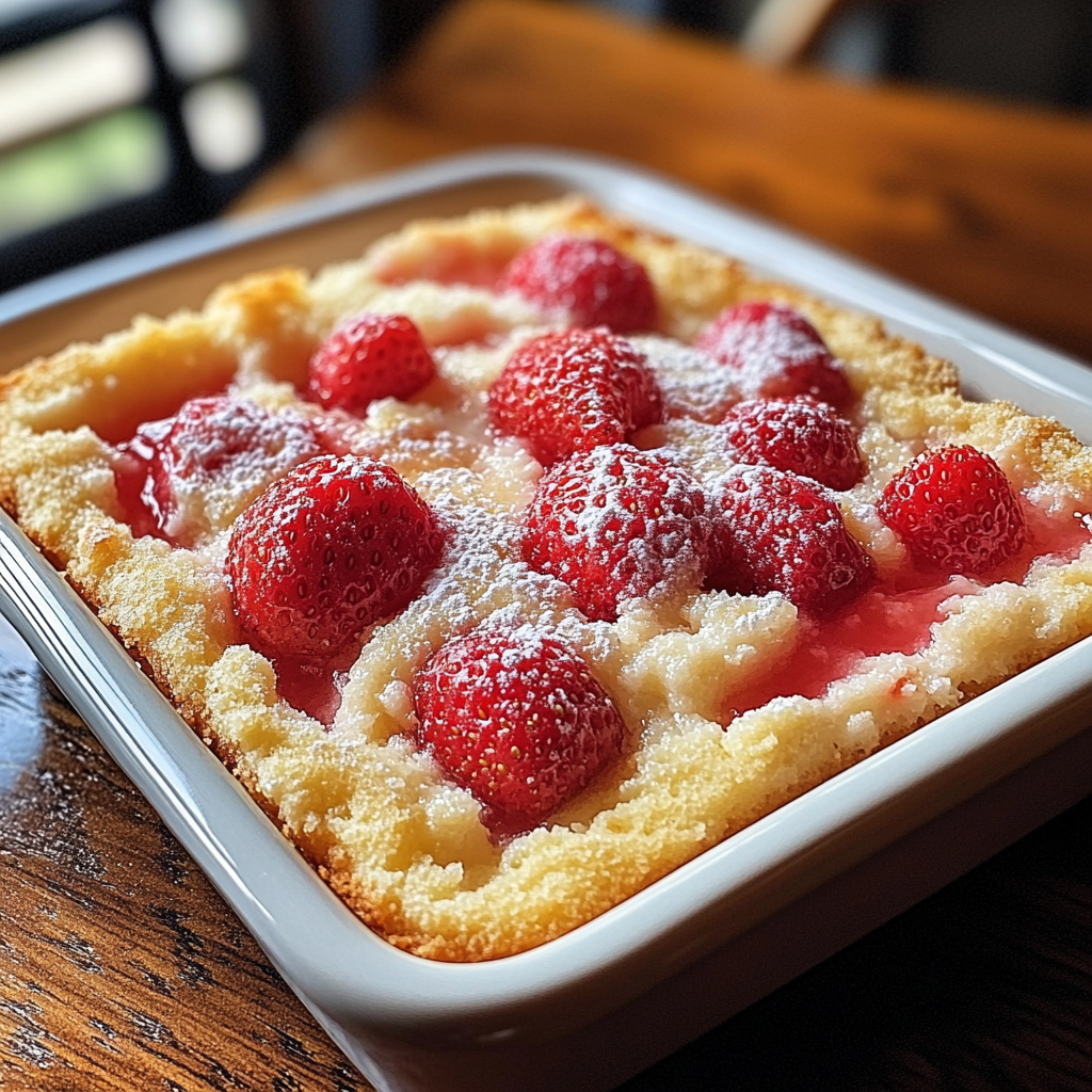 Strawberry Cream Cheese Dump Cake