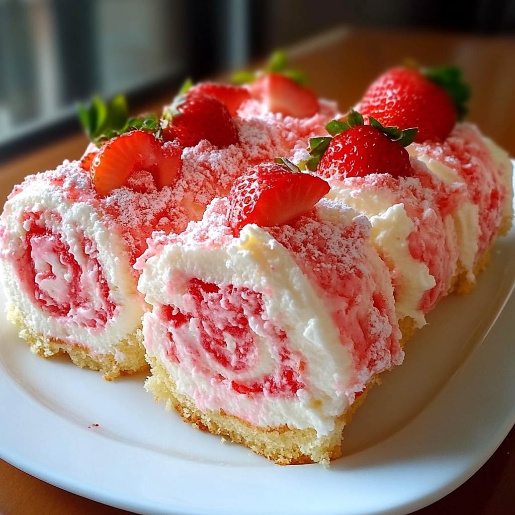 Strawberry Shortcake Cheesecake Rolls