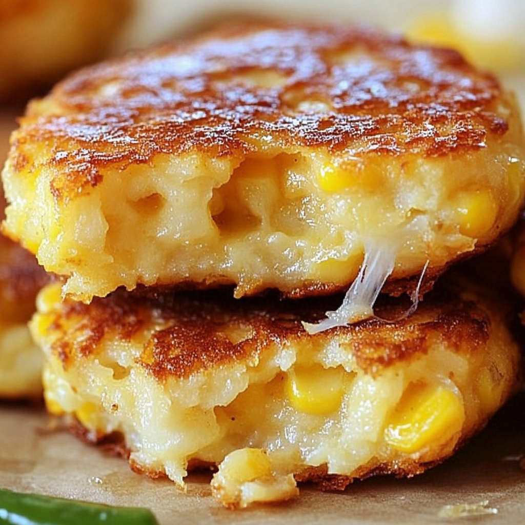 Crispy Cheddar Corn Potato Fritters