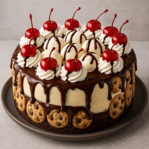 Pastel Helado de Vainilla y Galletas