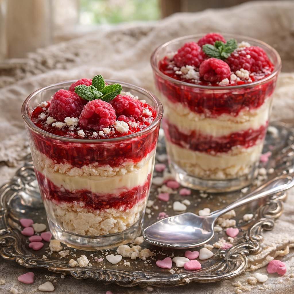 Verrines Framboise Mascarpone et Meringue