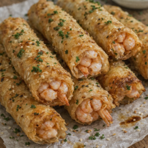 cigares croustillants aux crevettes