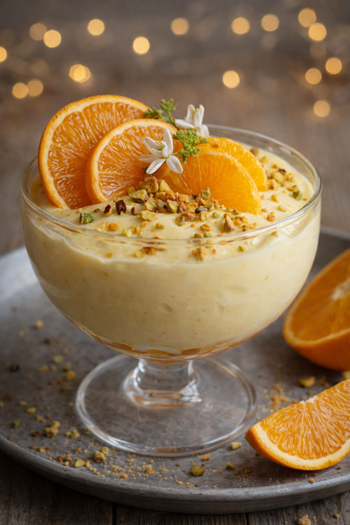 Mousse à l’Orange et à la Fleur d’Oranger