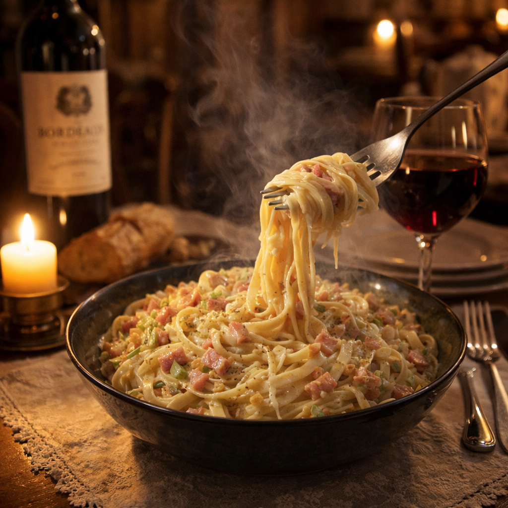 Tagliatelles à la Crème de Poireaux