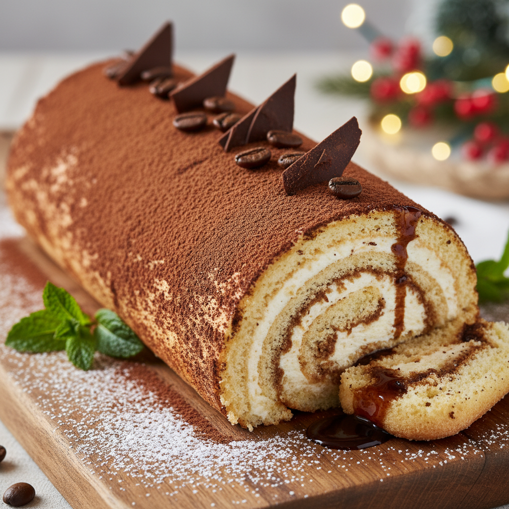 Bûche Tiramisu Onctueuse Recette de Noël