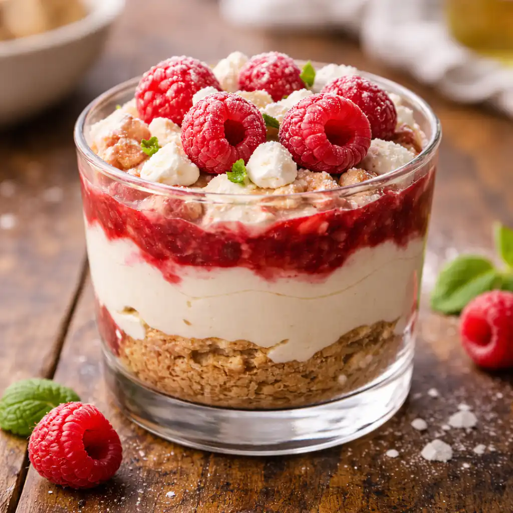 verrines aux framboises