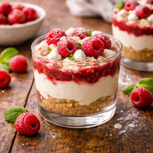 verrines aux framboises