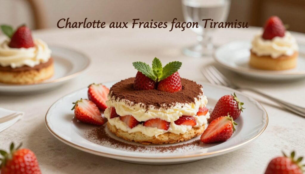 Recette de charlotte aux fraises façon tiramisu