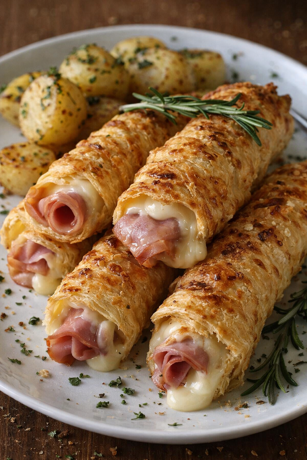 Cigares Croustillants au Jambon et Pommes de Terre