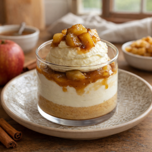 Verrine Pomme Caramélisée & Crème Vanille