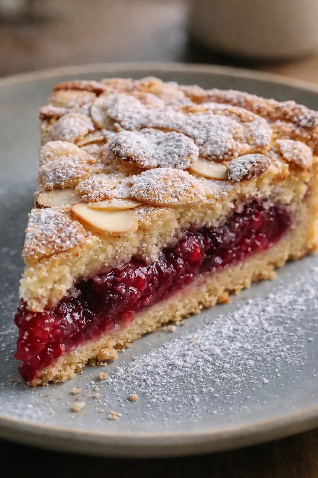 Tarte Bakewell aux framboises sans pâte
