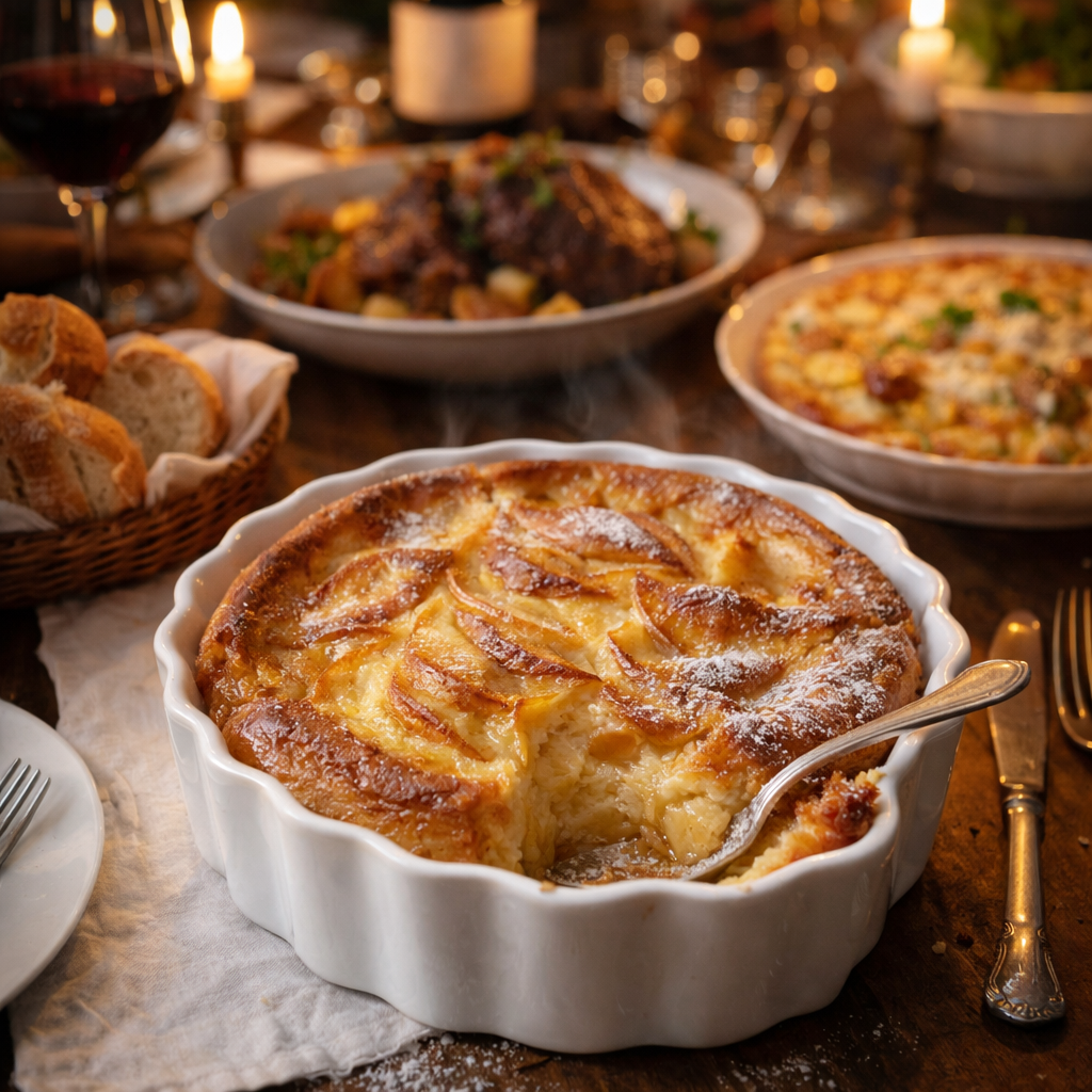 Clafoutis aux pommes caramélisées