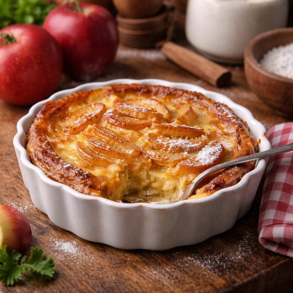 Clafoutis aux pommes caramélisées