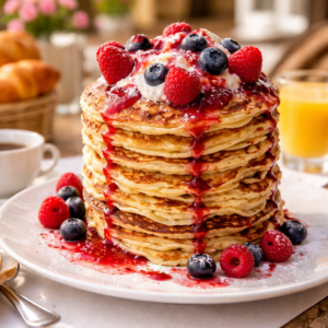 pancakes fruit rouge
