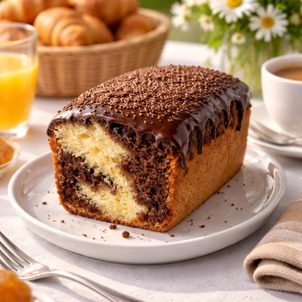 Cake marbré au chocolat