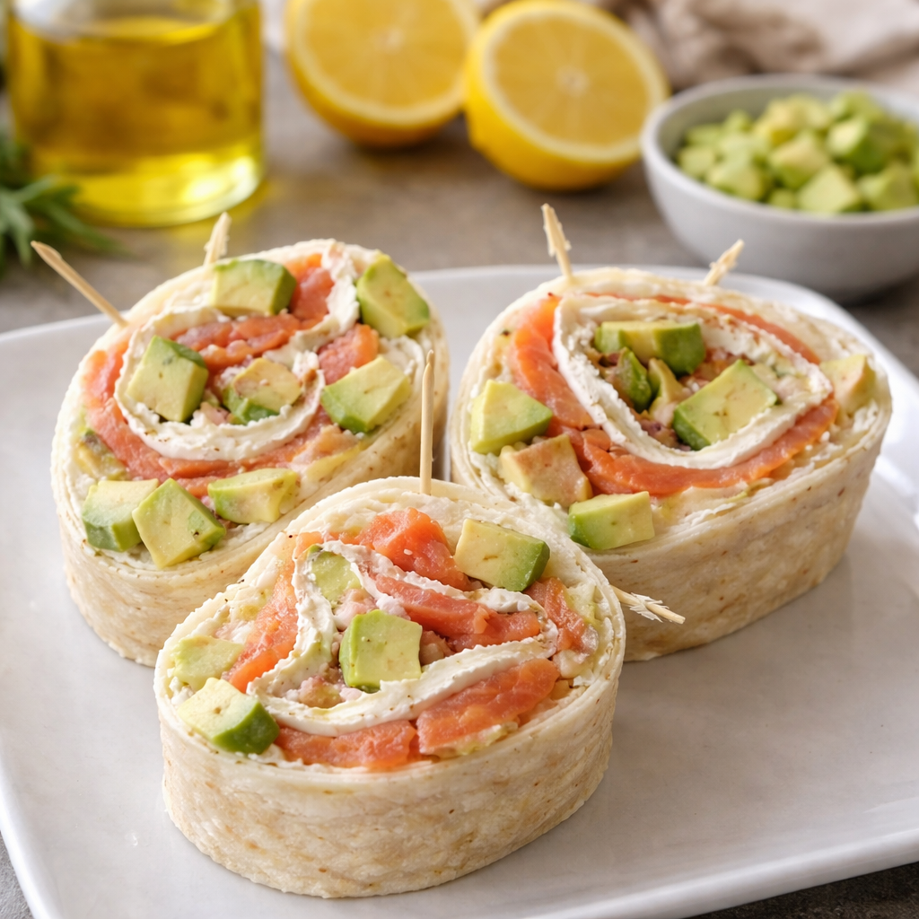 Mini wraps apéritifs à l’avocat