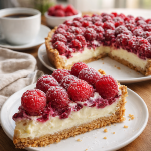 Tarte sans Cuisson aux Framboises et Spéculoos