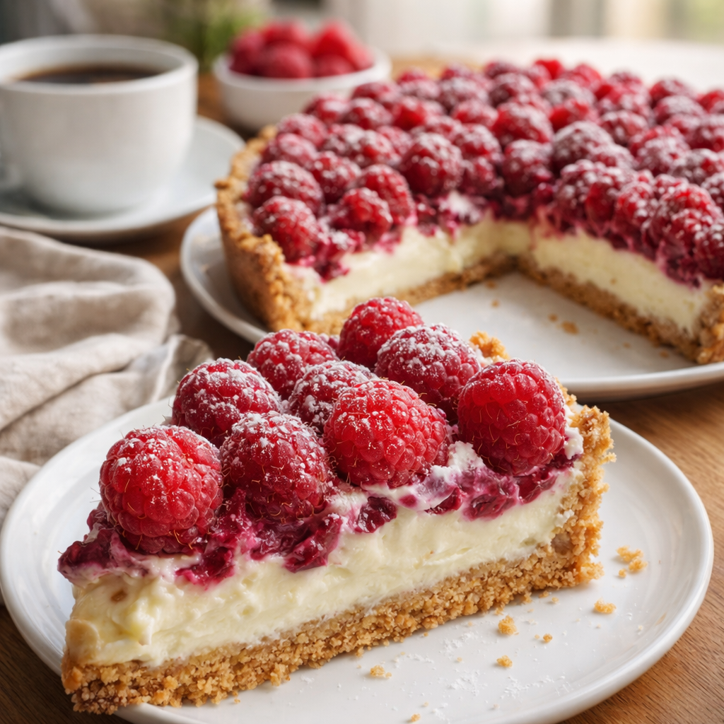 Tarte sans Cuisson aux Framboises et Spéculoos