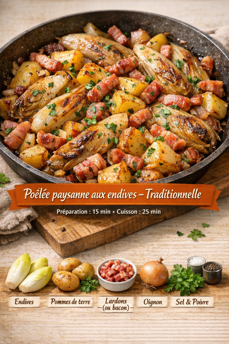 Poêlée paysanne aux endives - Découvrez cette recette traditionnelle