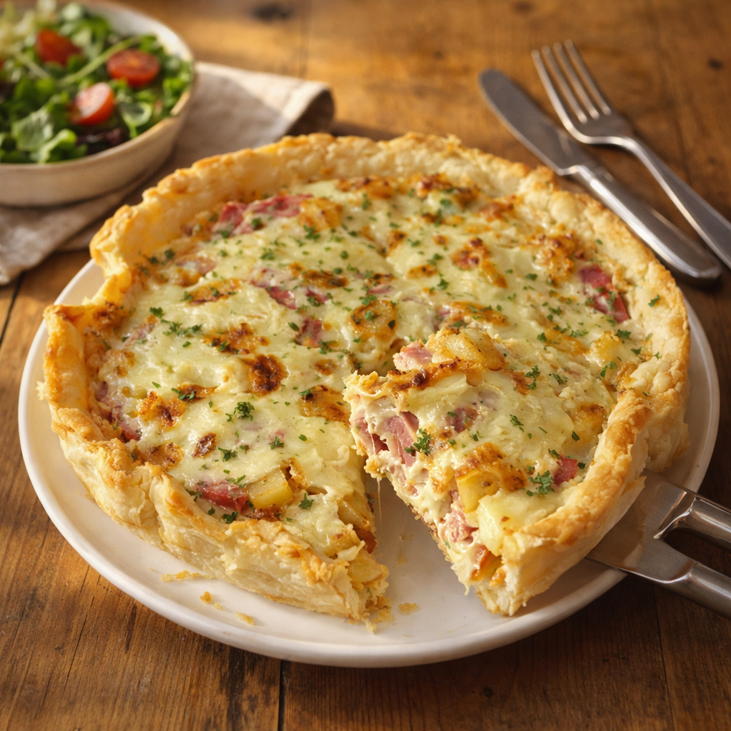 Quiche aux Pommes de Terre et Jambon