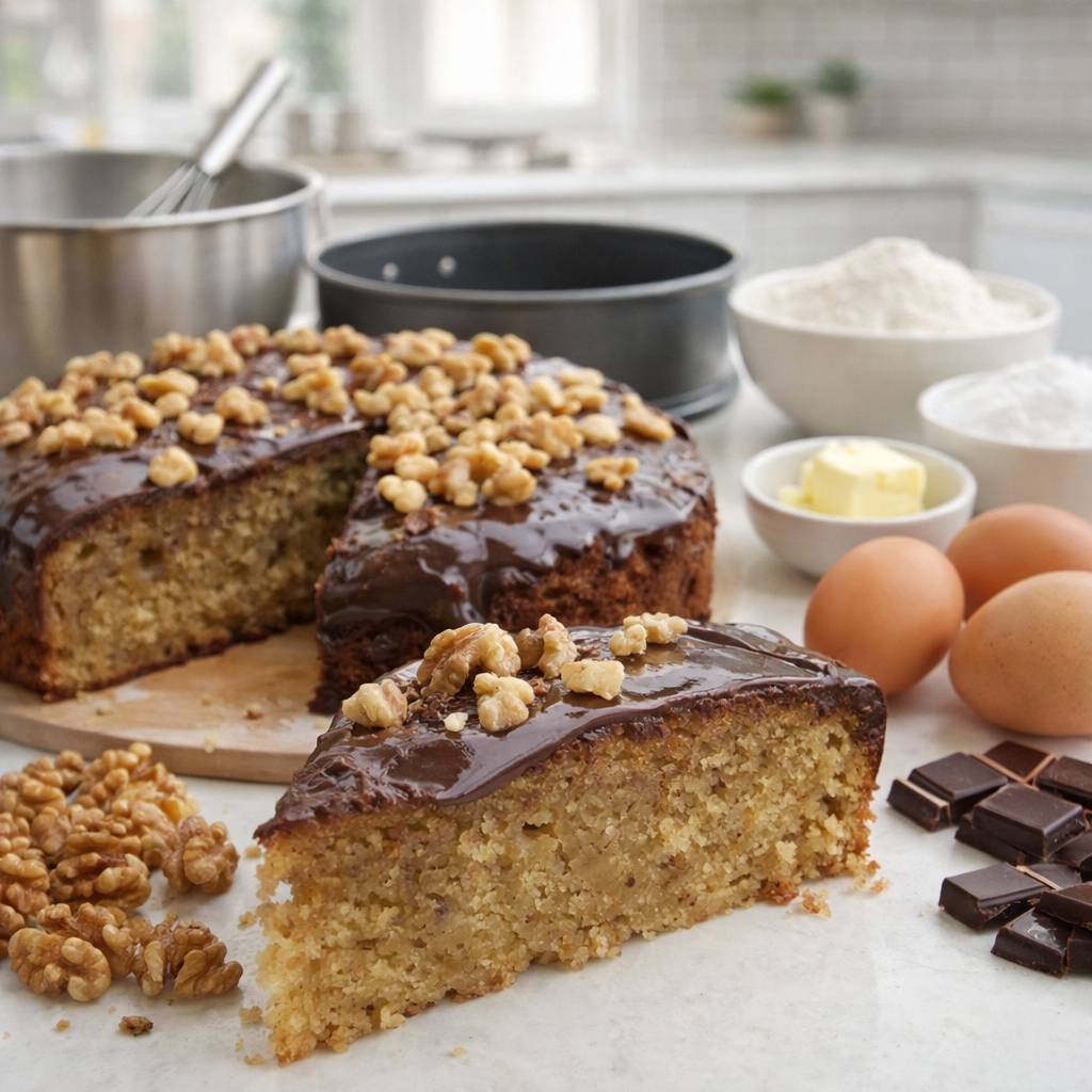 GÂTEAU AUX NOIX ET AU CHOCOLAT