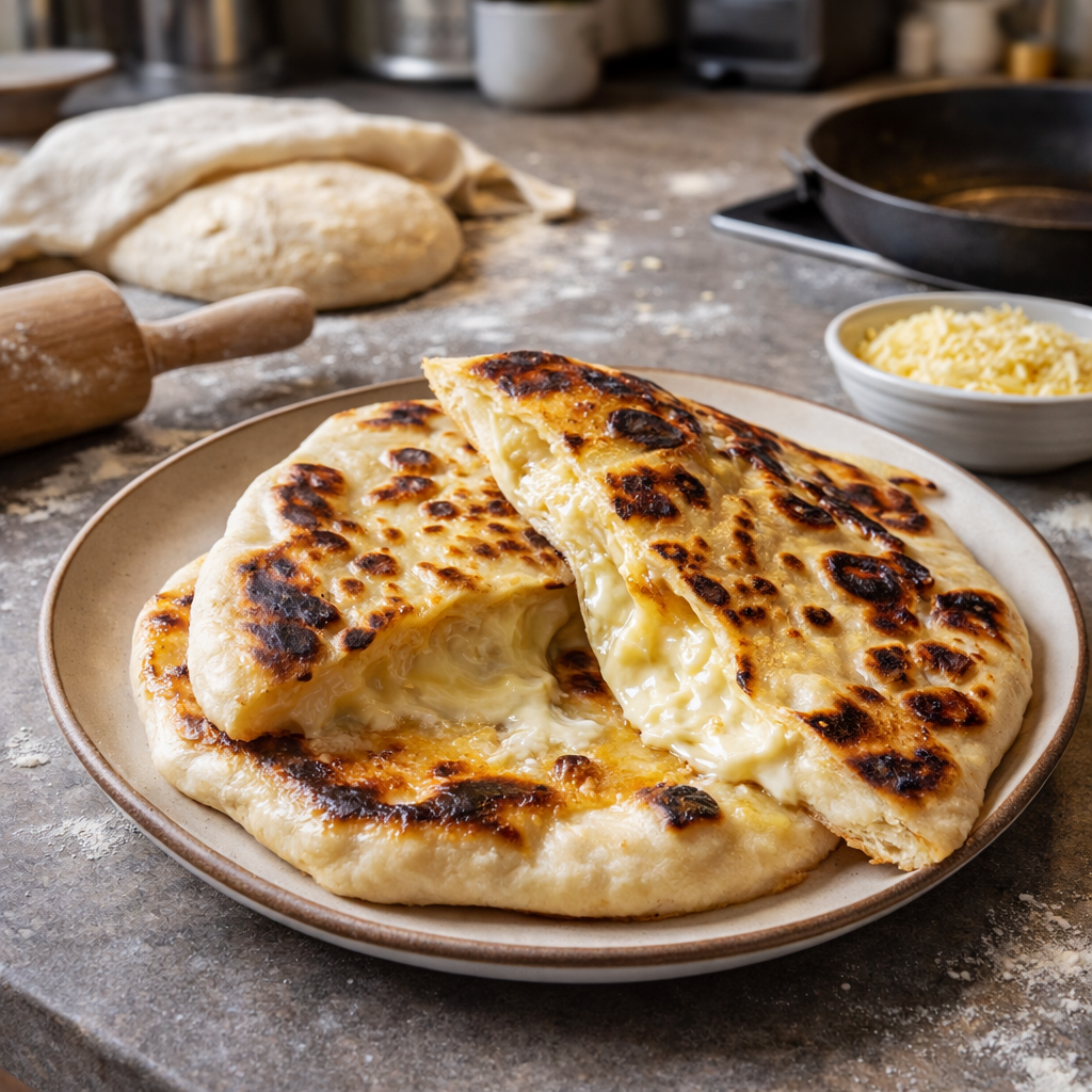 Naans Moelleux au Fromage