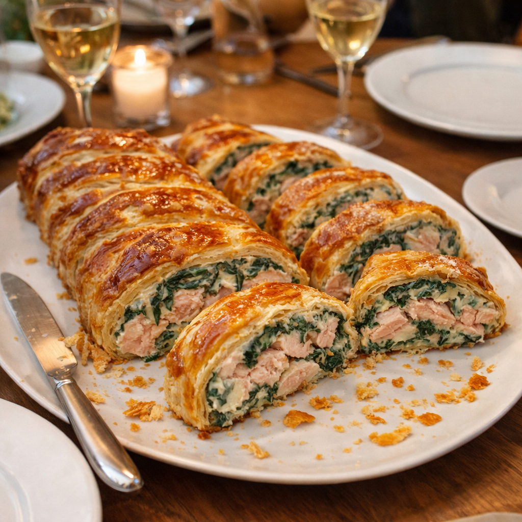 Saumon en croûte feuilletée façon Wellington