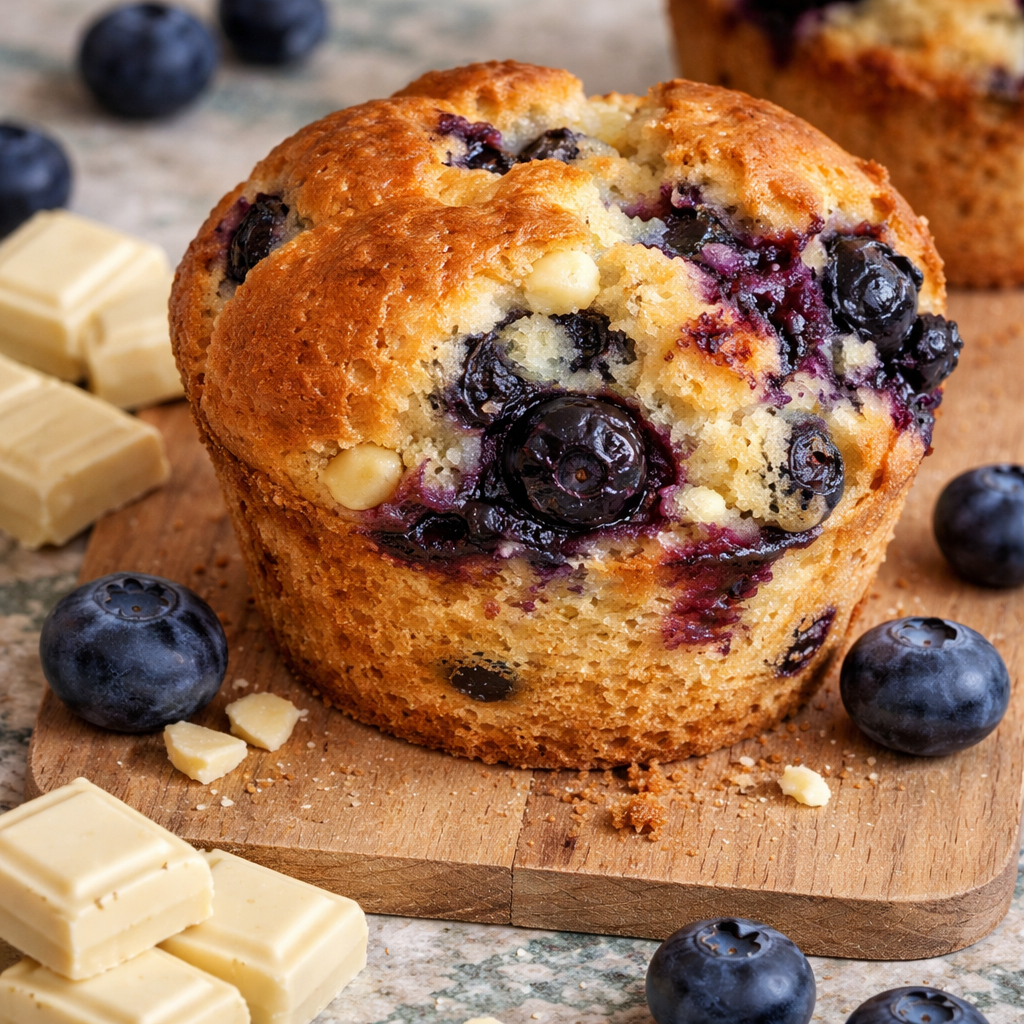 Muffins légers aux myrtilles & yaourt