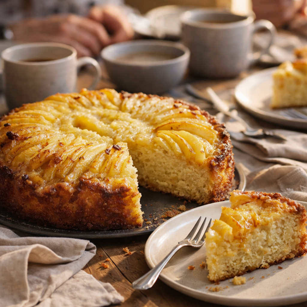 Gâteau léger aux pommes sans sucre, sans beurre