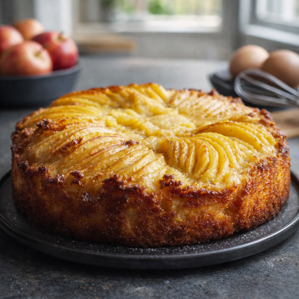 Gâteau léger aux pommes sans sucre, sans beurre