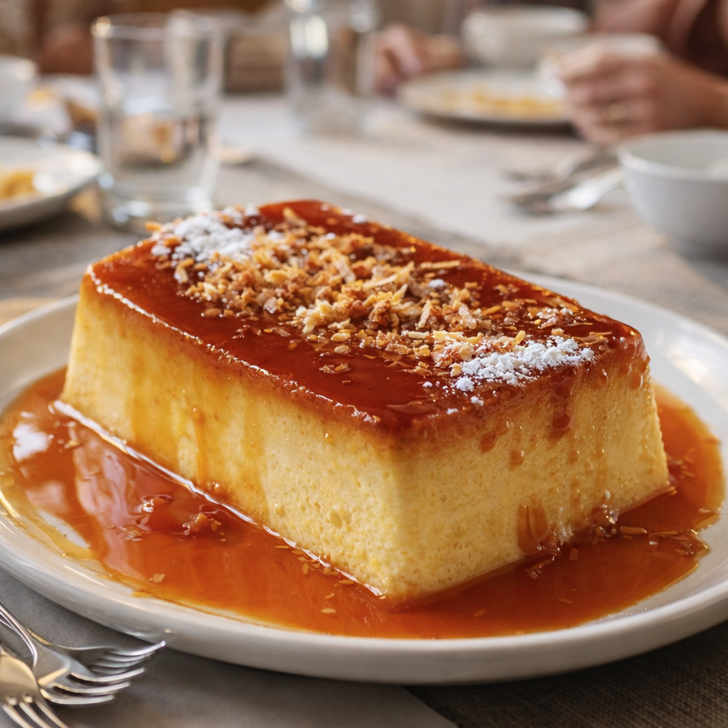 Flan à la Noix de Coco et Caramel