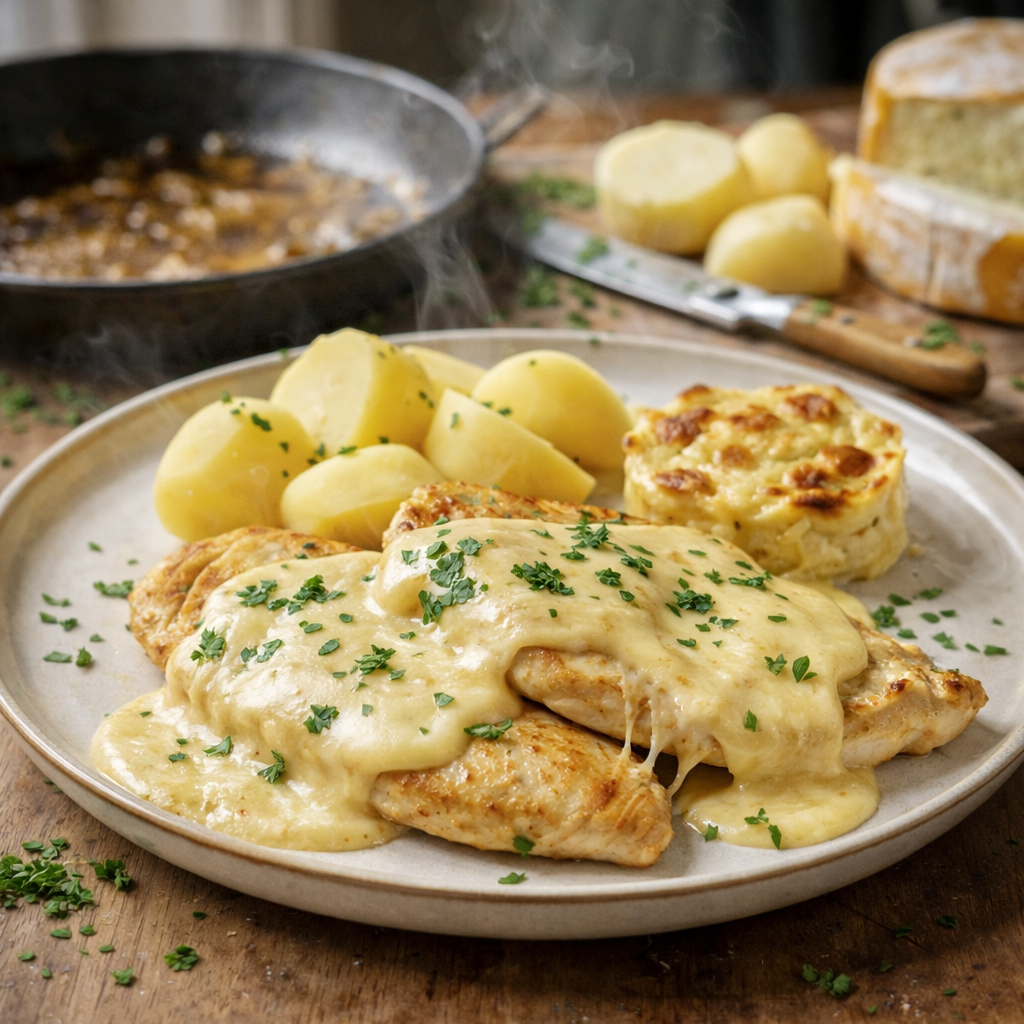 Escalope savoyarde au reblochon fondant