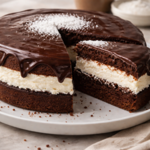 Gâteau Fondant Chocolat Mousse Coco