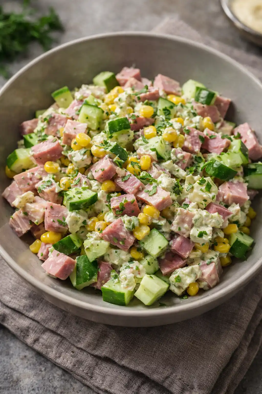 Salade Fraîcheur au Jambon & Concombre