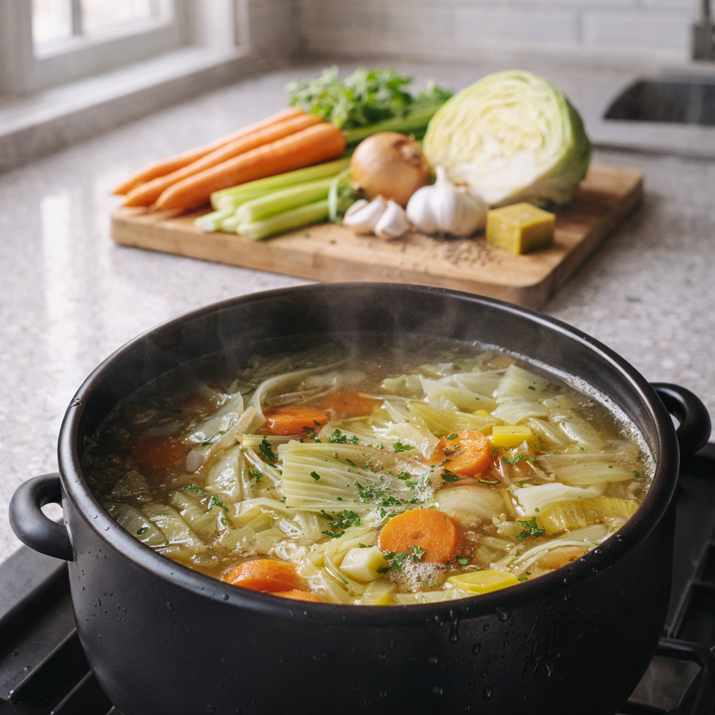 La soupe brûle-graisses au chou