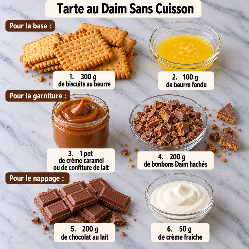 Tarte au Daim Sans Cuisson