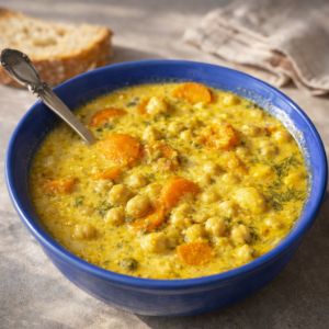 Soupe grecque facile aux pois chiches