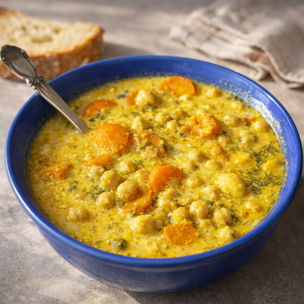 Soupe grecque facile aux pois chiches