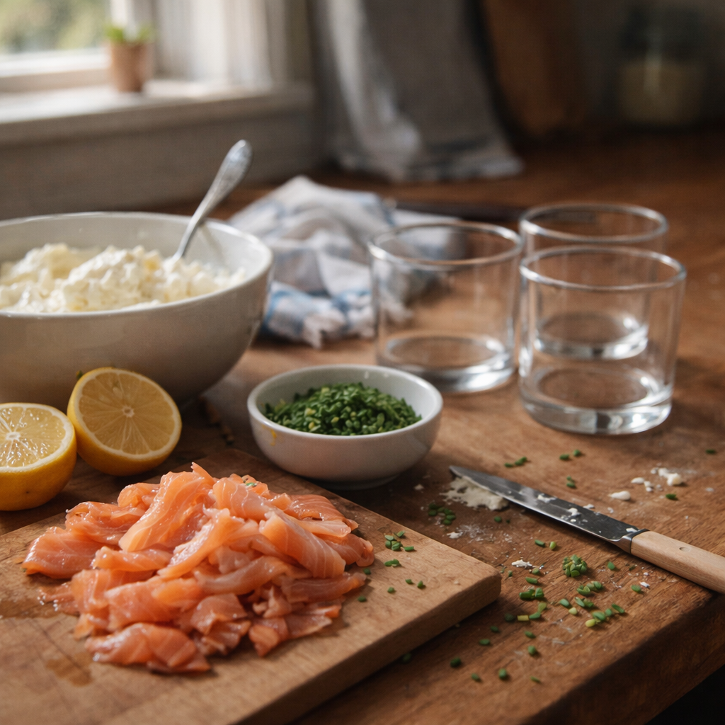 Verrine de saumon et mascarpone