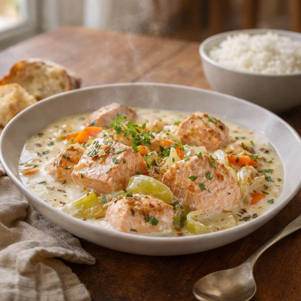 Blanquette de saumon aux légumes