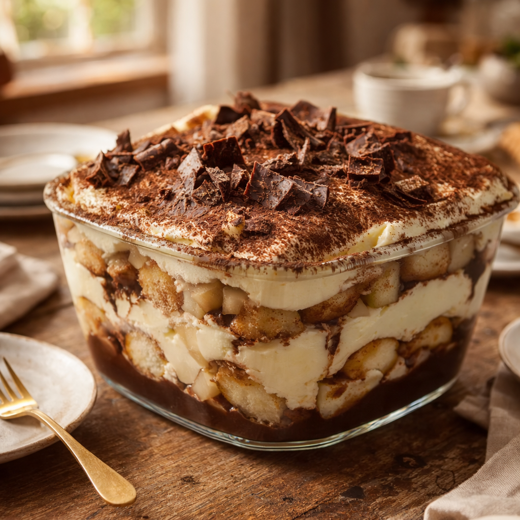 Tiramisu poires chocolat