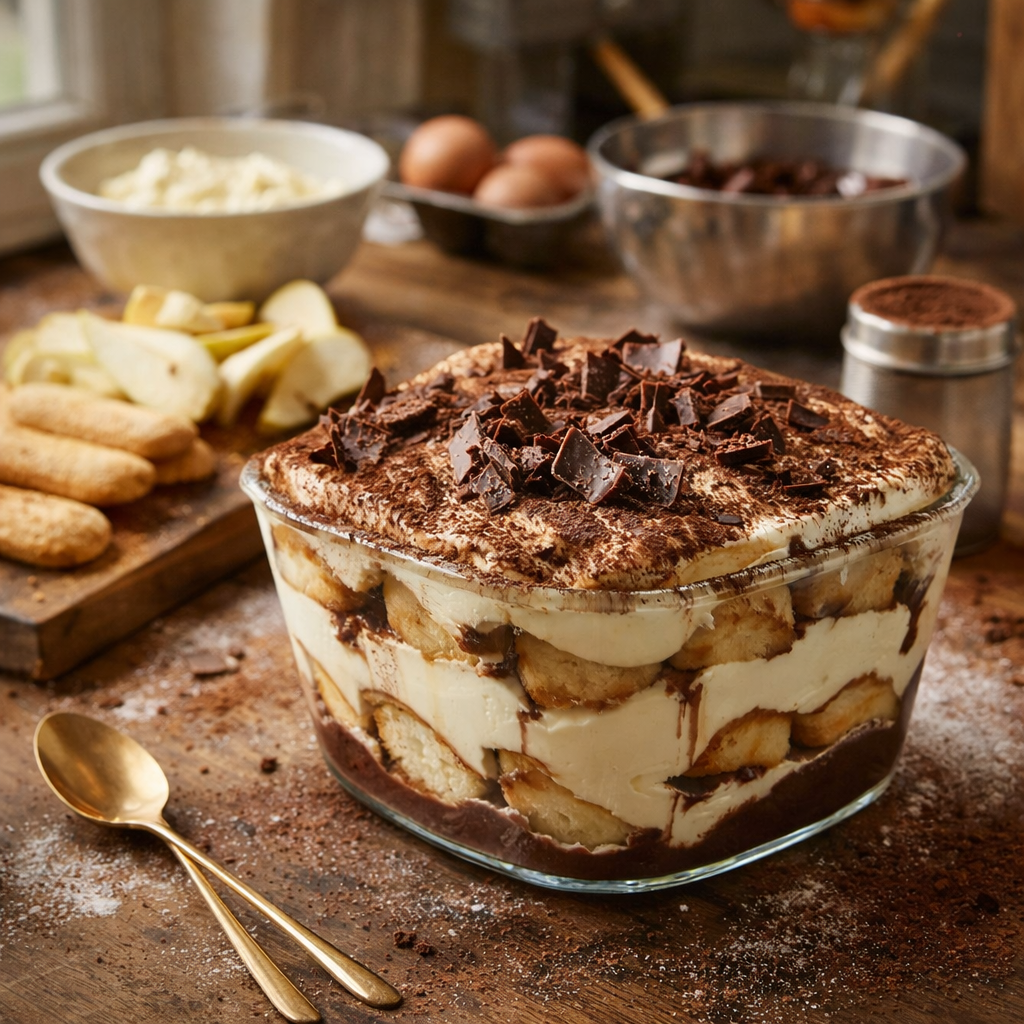 Tiramisu poires chocolat